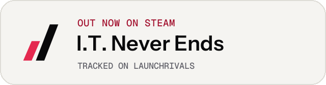 Light launch badge for I.T. Never Ends