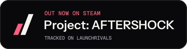 Dark launch badge for Project: AFTERSHOCK