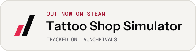 Light launch badge for Tattoo Shop Simulator