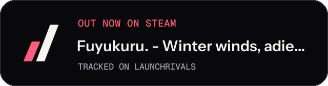 Dark launch badge for Fuyukuru. - Winter winds, adieu? -