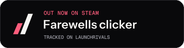 Dark launch badge for Farewells clicker