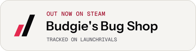 Light launch badge for Budgie's Bug Shop