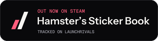 Dark launch badge for Hamster’s Sticker Book