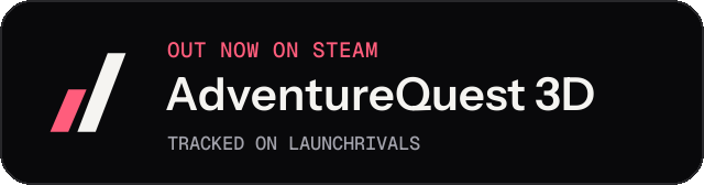 Dark launch badge for AdventureQuest 3D