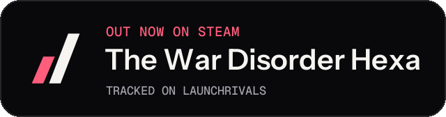 Dark launch badge for The War Disorder Hexa