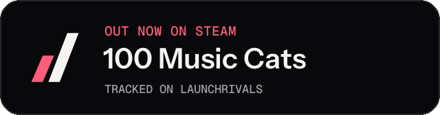 Dark launch badge for 100 Music Cats
