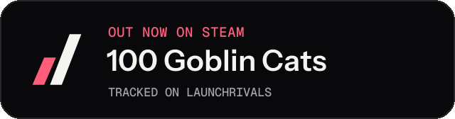 Dark launch badge for 100 Goblin Cats