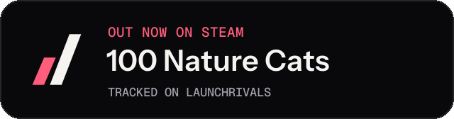 Dark launch badge for 100 Nature Cats