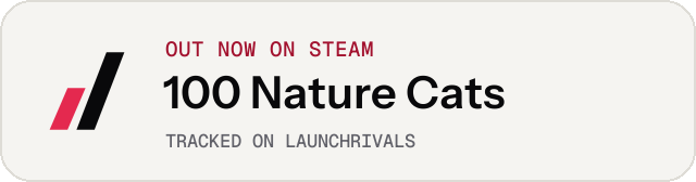 Light launch badge for 100 Nature Cats