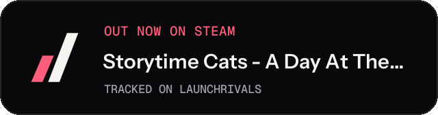 Dark launch badge for Storytime Cats - A Day At The Park