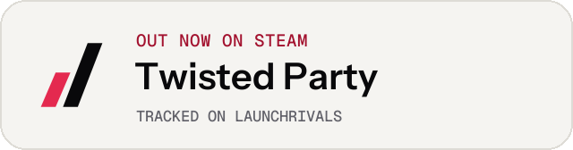 Light launch badge for Twisted Party