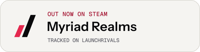 Light launch badge for Myriad Realms