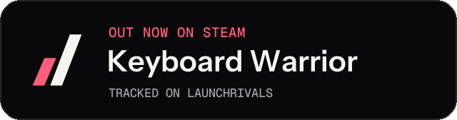 Dark launch badge for Keyboard Warrior