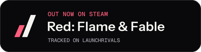 Dark launch badge for Red: Flame & Fable