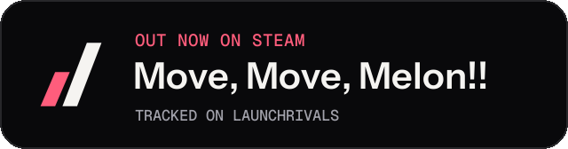 Dark launch badge for Move, Move, Melon!!