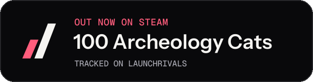 Dark launch badge for 100 Archeology Cats