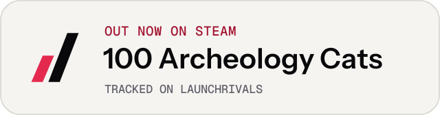 Light launch badge for 100 Archeology Cats