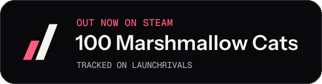 Dark launch badge for 100 Marshmallow Cats