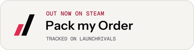 Light launch badge for Pack my Order