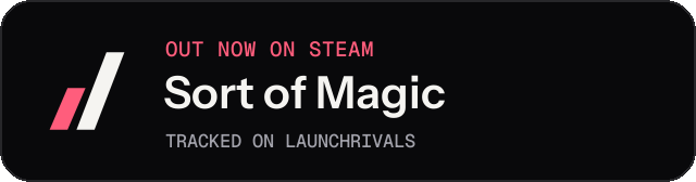 Dark launch badge for Sort of Magic