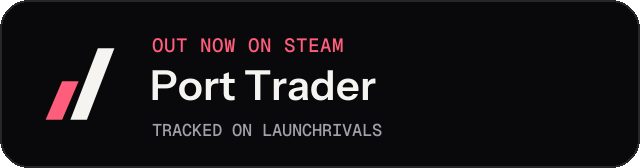 Dark launch badge for Port Trader