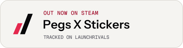 Light launch badge for Pegs X Stickers