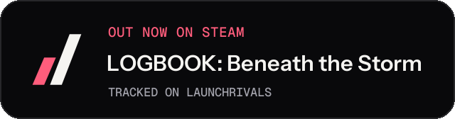 Dark launch badge for LOGBOOK: Beneath the Storm