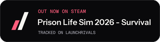 Dark launch badge for Prison Life Sim 2026 - Survival