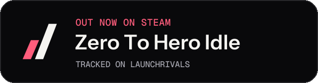 Dark launch badge for Zero To Hero Idle