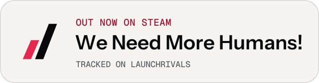 Light launch badge for We Need More Humans!