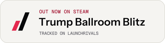 Light launch badge for Trump Ballroom Blitz