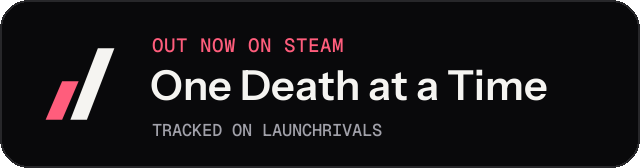 Dark launch badge for One Death at a Time