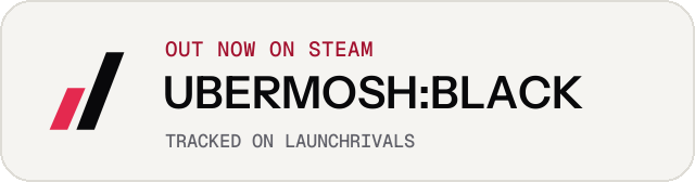 Light launch badge for UBERMOSH:BLACK