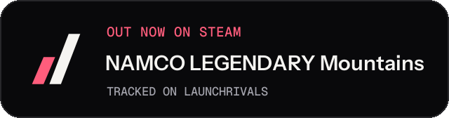 Dark launch badge for NAMCO LEGENDARY Mountains