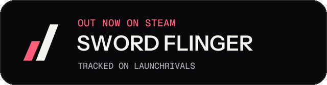 Dark launch badge for SWORD FLINGER