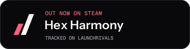 Dark launch badge for Hex Harmony