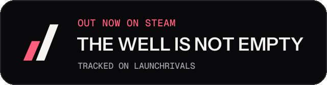 Dark launch badge for THE WELL IS NOT EMPTY