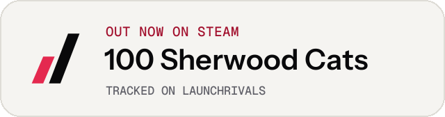 Light launch badge for 100 Sherwood Cats