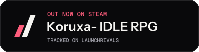 Dark launch badge for Koruxa- IDLE RPG