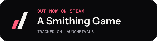 Dark launch badge for A Smithing Game