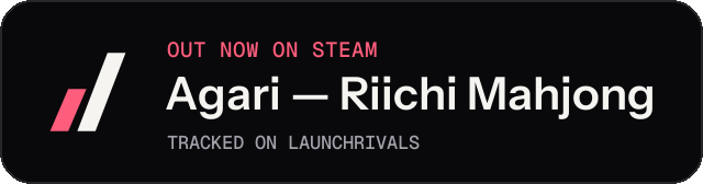 Dark launch badge for Agari — Riichi Mahjong