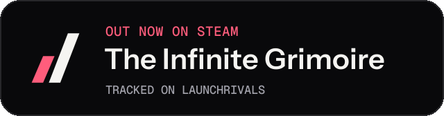 Dark launch badge for The Infinite Grimoire