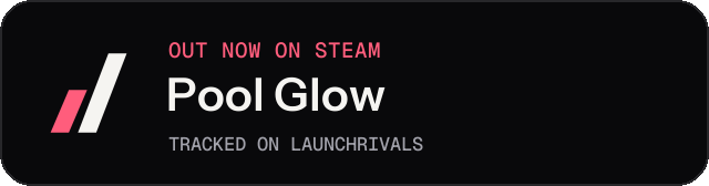 Dark launch badge for Pool Glow