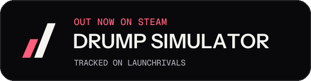 Dark launch badge for DRUMP SIMULATOR