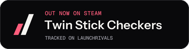 Dark launch badge for Twin Stick Checkers