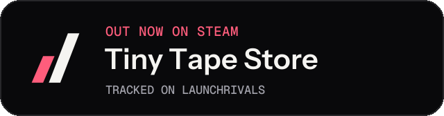 Dark launch badge for Tiny Tape Store