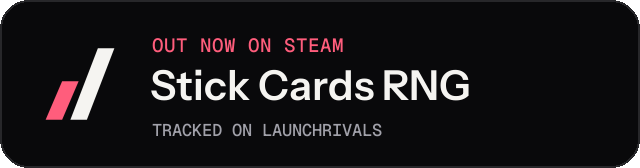Dark launch badge for Stick Cards RNG