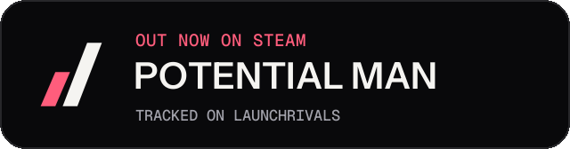 Dark launch badge for POTENTIAL MAN