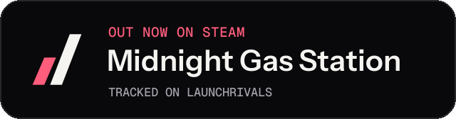 Dark launch badge for Midnight Gas Station