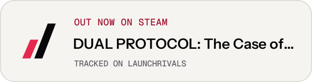 Light launch badge for DUAL PROTOCOL: The Case of Eva & Miles